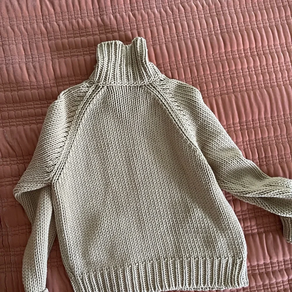 J. Crew Taupe Chunky Knit Sweater - Picture 4 of 6